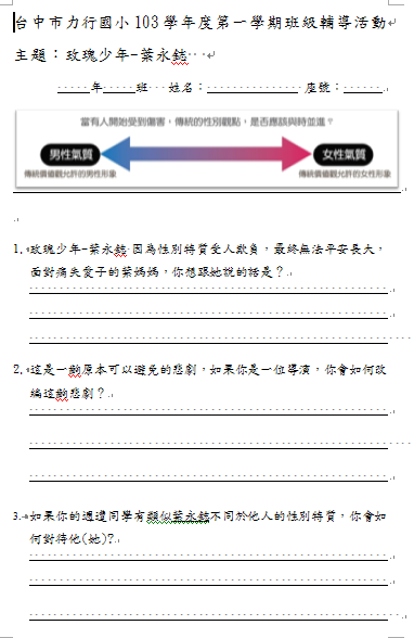 多元性別教育－－從「心」跨出性別框架（圖片3）