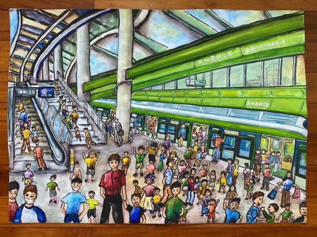 《我們有捷運了！》第52屆世界兒童畫展-全國總決選佳作/黃祥閎（圖片4）
