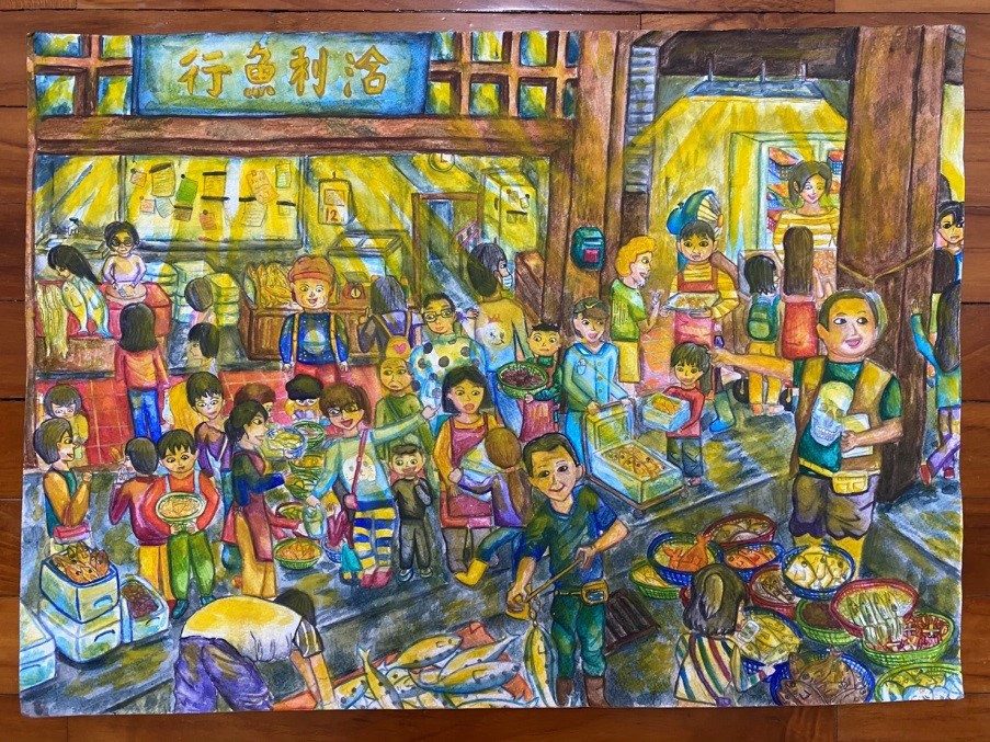 《凌晨三點的漁市場》第52屆世界兒童畫展-全國總決選特優/何庭瑜（圖片1）