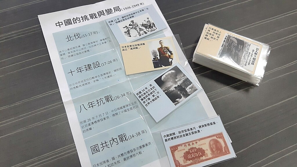 老師自製桌遊「中國的挑戰與變局1926－1949」（圖片2）