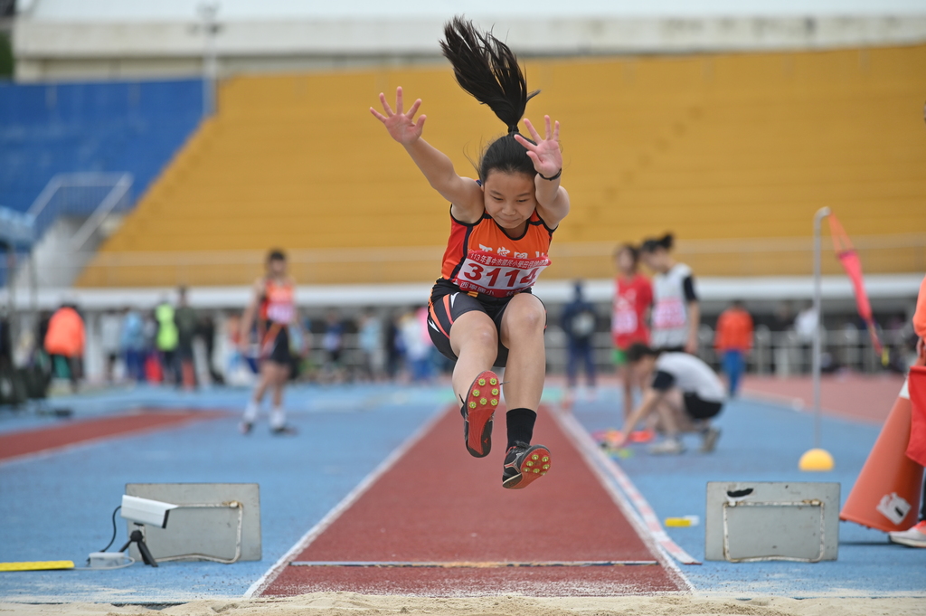 113年臺中市國民小學田徑錦標賽－－女童組跳遠比賽（圖片1）