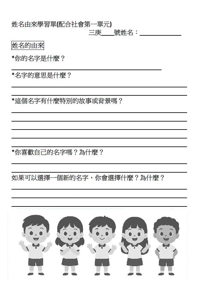 名字由來學習單(圖片2)