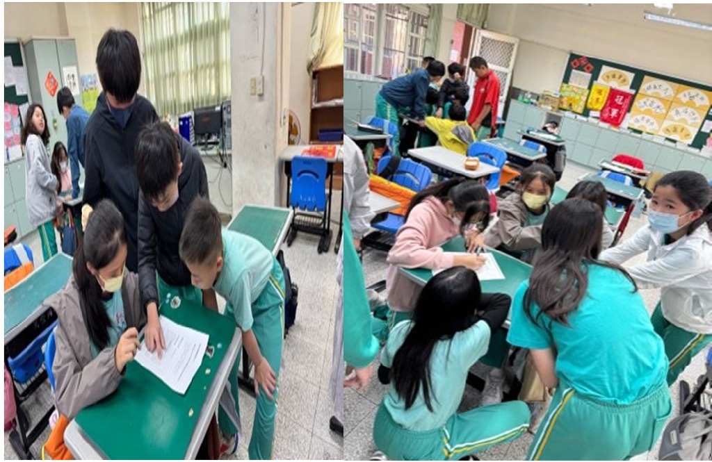 學生分組完成學習單（圖片1）