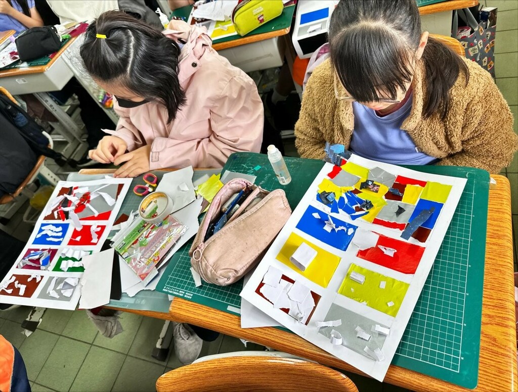 色彩拼貼作品細節(圖片2)