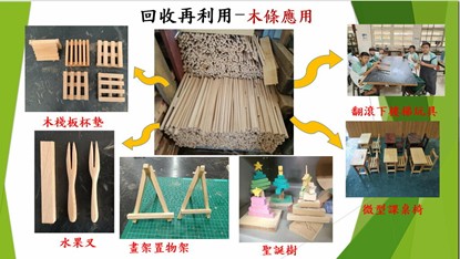 以木條為素材，開發多元課程設計。（圖片1）