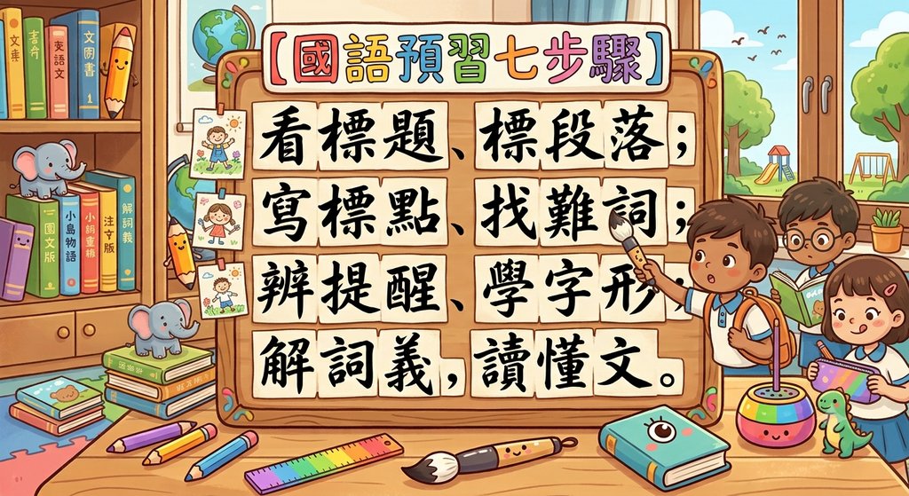 從預習到自學　國語預習七步驟培養閱讀力（文章圖片）